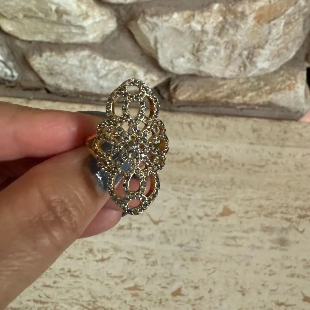 Stella & Dot adjustable Haven cocktail ring